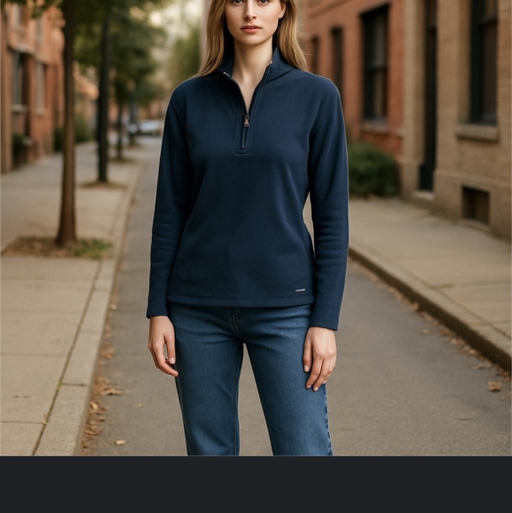 Dri-Duck 9346 Pulse Quarter Zip Jacket Navy/ Gray NWT Sz S - Picture 6 of 10